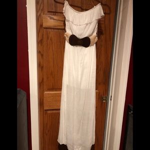 NWT White Strapless Trixxi Maxi Dress